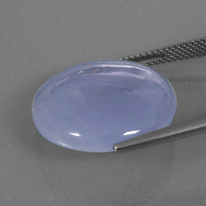 18.82캐럿 천연 라벤더 블루 칼세도니, 투명한, 20.32 mm, 투명/반투명