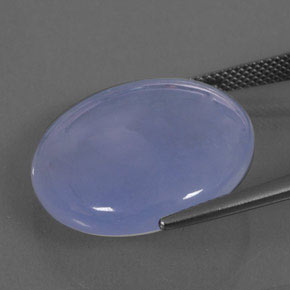 23.76캐럿 천연 라벤더 블루 옥수, 투명한, 투명/반투명