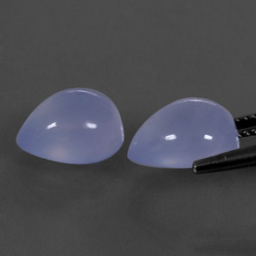 캐럿 천연 라벤더 블루 옥수 보석, 투명한, 투명/반투명