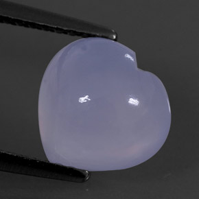 2.45캐럿 천연 라벤더 블루 칼세도니, 투명한, 9.1×8.8 mm, 투명/반투명