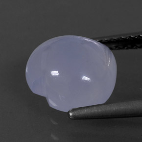 2.45캐럿 천연 라벤더 블루 칼세도니, 투명한, 9.1×8.8 mm, 투명/반투명