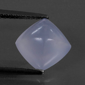 2.35캐럿 천연 라벤더 블루 칼세도니, 투명한, 8×8 mm, 투명/반투명