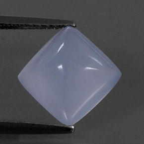 3.17캐럿 천연 라벤더 블루 칼세도니, 투명한, 8.9×8.8 mm, 투명/반투명