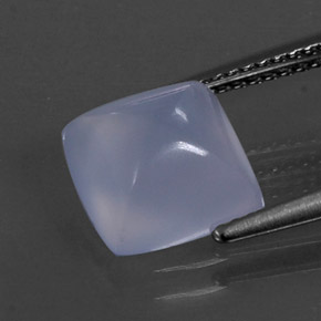 3.17캐럿 천연 라벤더 블루 칼세도니, 투명한, 8.9×8.8 mm, 투명/반투명