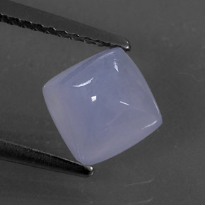 1.66캐럿 천연 라벤더 블루 칼세도니, 투명한, 6.9×6.9 mm, 투명/반투명
