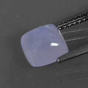 1.66캐럿 천연 라벤더 블루 칼세도니, 투명한, 6.9×6.9 mm, 투명/반투명