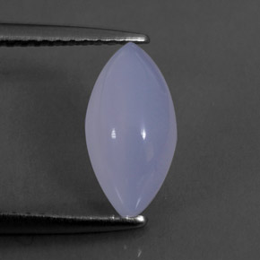 1.66캐럿 천연 라벤더 블루 칼세도니, 투명한, 11.3×5.8 mm, 투명/반투명