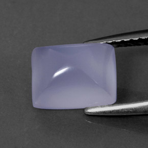 1.75캐럿 천연 라벤더 블루 칼세도니, 투명한, 8×6.4 mm, 투명/반투명