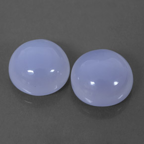 캐럿 천연 라벤더 블루 칼세도니 보석, 투명한, 11.05 mm, 투명/반투명