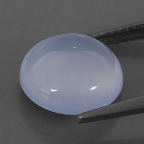 4.43캐럿 천연 라벤더 블루 칼세도니, 투명한, 11.08 mm, 투명/반투명