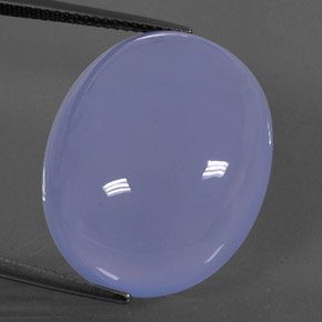 32.08캐럿 천연 라벤더 블루 칼세도니, 투명한, 24.1×19.5 mm, 투명/반투명