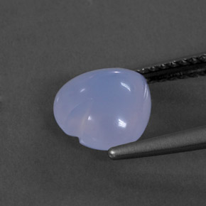 1.66캐럿 천연 라벤더 블루 칼세도니, 투명한, 8.2×8.1 mm, 투명/반투명