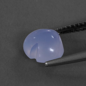 1.83캐럿 천연 라벤더 블루 칼세도니, 투명한, 8.1×7.9 mm, 투명/반투명