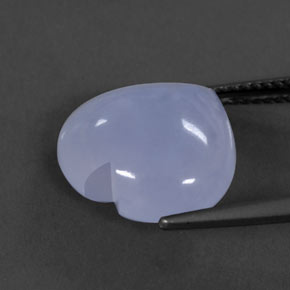 7.23캐럿 천연 라벤더 블루 칼세도니, 투명한, 14.1×13.7 mm, 투명/반투명