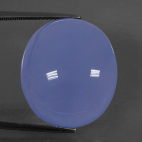 27.29캐럿 천연 라벤더 블루 칼세도니, 투명한, 21.9×19.2 mm, 투명/반투명