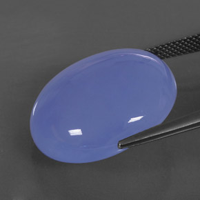 27.29캐럿 천연 라벤더 블루 칼세도니, 투명한, 21.9×19.2 mm, 투명/반투명