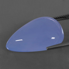 24.88캐럿 천연 라벤더 블루 옥수, 투명한, 투명/반투명