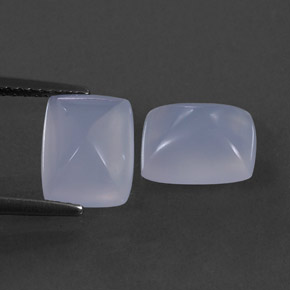 캐럿 천연 라벤더 블루 칼세도니 보석, 투명한, 9.1×7.2 mm, 투명/반투명