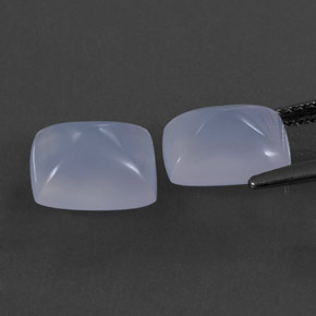 캐럿 천연 라벤더 블루 칼세도니 보석, 투명한, 9.1×7.2 mm, 투명/반투명