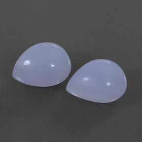 캐럿 천연 라벤더 블루 칼세도니 보석, 배 모양, 10.1×8.1 mm, 투명한