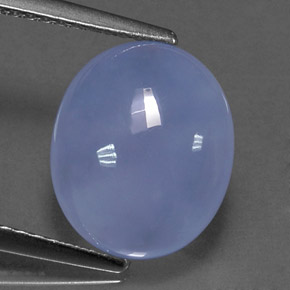 4.79캐럿 천연 라벤더 블루 칼세도니, 투명한, 11.8×9.9 mm, 투명/반투명