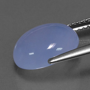 4.79캐럿 천연 라벤더 블루 칼세도니, 투명한, 11.8×9.9 mm, 투명/반투명