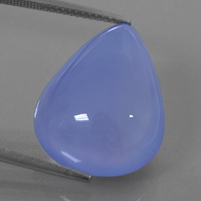 18.59캐럿 천연 라벤더 블루 칼세도니, 투명한, 20.2×16.2 mm, 투명/반투명