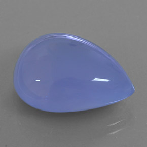 18.59캐럿 천연 라벤더 블루 칼세도니, 투명한, 20.2×16.2 mm, 투명/반투명