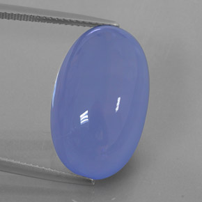 21.57캐럿 천연 라벤더 블루 칼세도니, 투명한, 21.8×13.4 mm, 투명/반투명