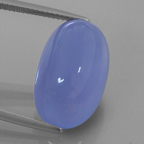 20.44캐럿 천연 라벤더 블루 칼세도니, 투명한, 20.3×12.7 mm, 투명/반투명