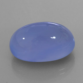 20.44캐럿 천연 라벤더 블루 칼세도니, 투명한, 20.3×12.7 mm, 투명/반투명