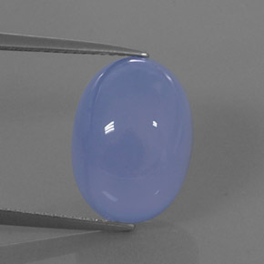 11.03캐럿 천연 라벤더 블루 칼세도니, 투명한, 14.8×10.8 mm, 투명/반투명