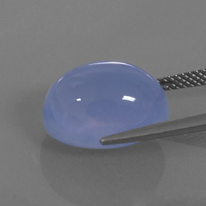 11.03캐럿 천연 라벤더 블루 칼세도니, 투명한, 14.8×10.8 mm, 투명/반투명