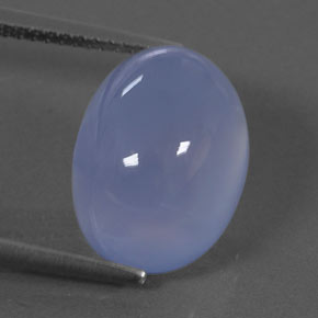 9.52캐럿 천연 라벤더 블루 칼세도니, 투명한, 13.8×10.1 mm, 투명/반투명