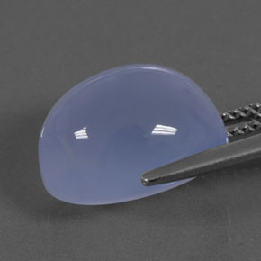 9.52캐럿 천연 라벤더 블루 칼세도니, 투명한, 13.8×10.1 mm, 투명/반투명
