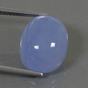 10.84캐럿 천연 라벤더 블루 칼세도니, 투명한, 15.4×11.8 mm, 투명/반투명