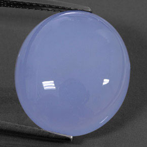 12.46캐럿 천연 라벤더 블루 칼세도니, 투명한, 17.4×15.2 mm, 투명/반투명