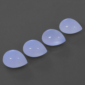 캐럿 천연 라벤더 블루 칼세도니 보석, 투명한, 10×8 mm, 투명/반투명