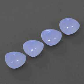 캐럿 천연 라벤더 블루 칼세도니 보석, 투명한, 7.1×7 mm, 투명/반투명