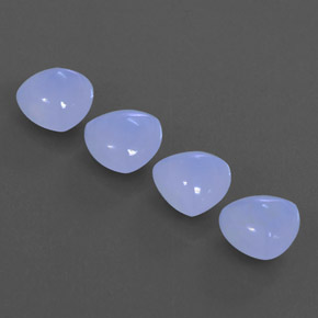 캐럿 천연 라벤더 블루 칼세도니 보석, 투명한, 7.1×7 mm, 투명/반투명