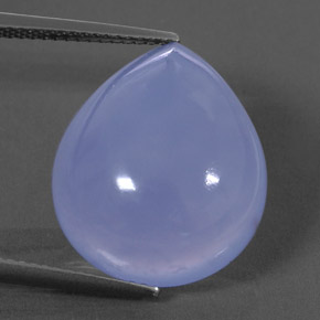 15.15캐럿 천연 라벤더 블루 칼세도니, 투명한, 18.9×15.8 mm, 투명/반투명