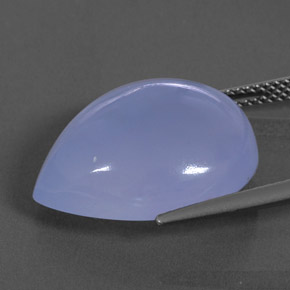 15.15캐럿 천연 라벤더 블루 칼세도니, 투명한, 18.9×15.8 mm, 투명/반투명