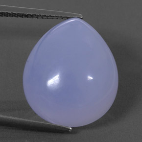 16.25캐럿 천연 라벤더 블루 칼세도니, 투명한, 18.9×15.8 mm, 투명/반투명