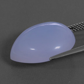 16.25캐럿 천연 라벤더 블루 칼세도니, 투명한, 18.9×15.8 mm, 투명/반투명