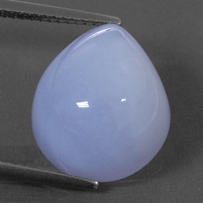 10.25캐럿 천연 라벤더 블루 칼세도니, 투명한, 15.1×12.8 mm, 투명/반투명