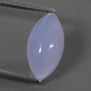 3.55캐럿 천연 라벤더 블루 칼세도니, 투명한, 15×7.7 mm, 투명/반투명