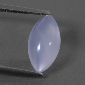 2.88캐럿 천연 라벤더 블루 칼세도니, 투명한, 13.9×7.3 mm, 투명/반투명