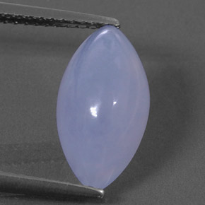3.51캐럿 천연 라벤더 블루 칼세도니, 투명한, 14.1×7.4 mm, 투명/반투명