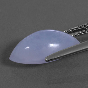 3.51캐럿 천연 라벤더 블루 칼세도니, 투명한, 14.1×7.4 mm, 투명/반투명