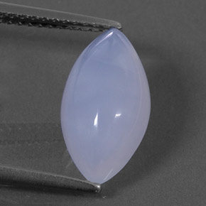 2.97캐럿 천연 라벤더 블루 칼세도니, 투명한, 14×7.3 mm, 투명/반투명